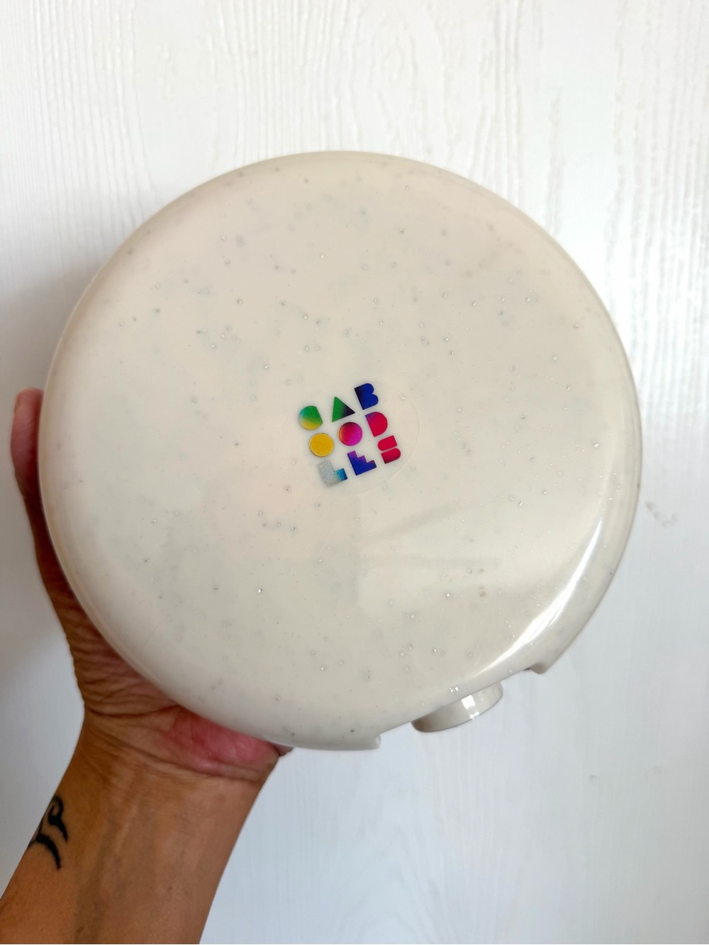 Caboodle round shape with a mirror.